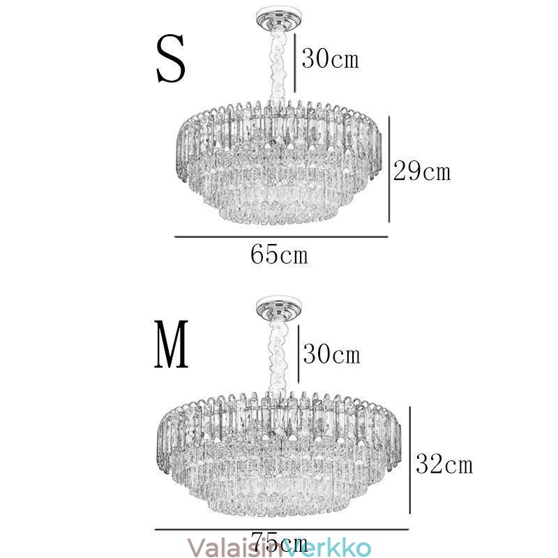 Kristalliriippuvalaisin Ylellinen kattovalaistus 12 16 valoa