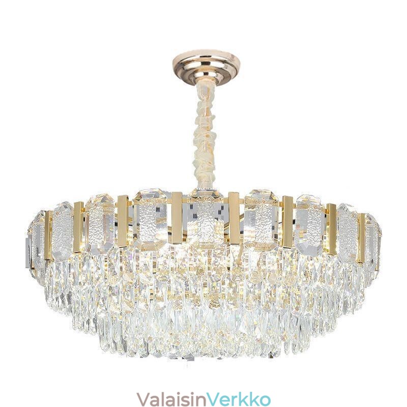 Kristalliriippuvainen pyöreä kattovalaisin