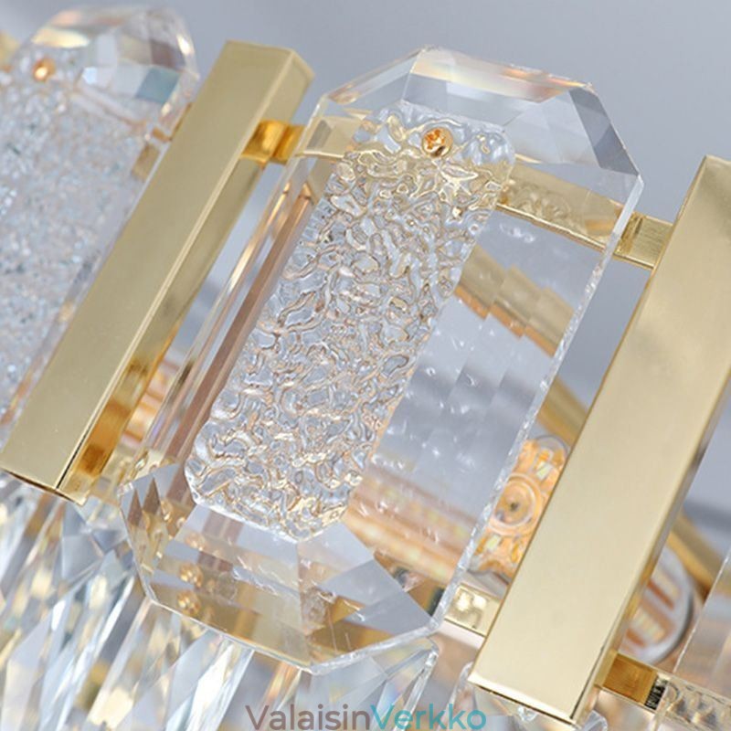 Kristalliriippuvainen pyöreä kattovalaisin