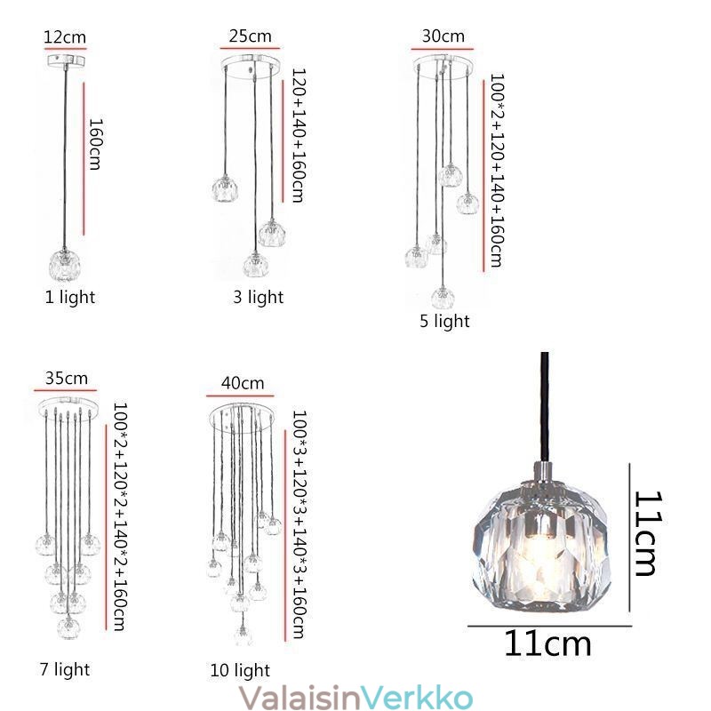 Mordern Crystal -jalkapallopallon muotoiset kattovalaisimet