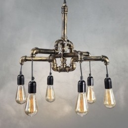 6 Kevyt Retro Industrial Vintage Water Pipe Riipus Valokruunu Country Rustic Style