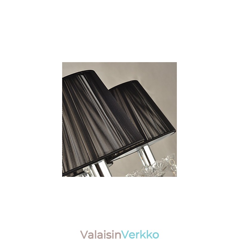 Tyylikäs kristallikruunu 12 valolla