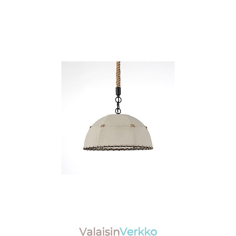 Puolipyöreä muotoinen 1 valot riippuvalaisimet vintage-tyylinen teollisuustyylinen keltainen kangas- ja metallipisaravalo