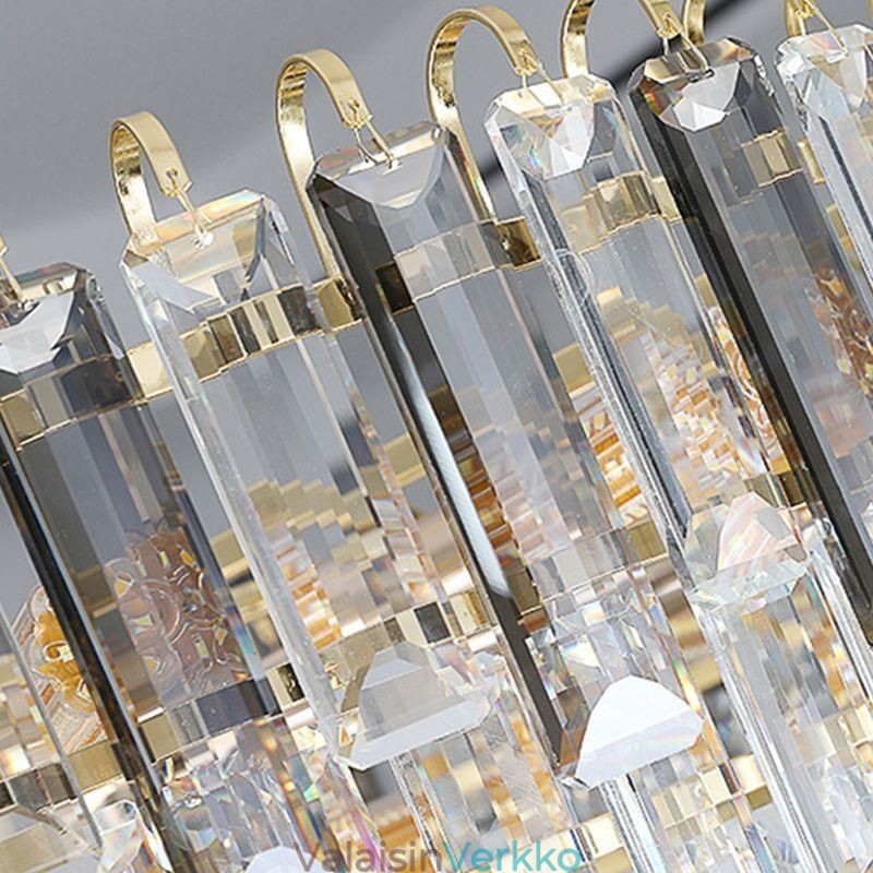 Suorakulmio riippuvalaisin Crystal kattovalaisin