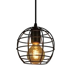 Globe Shape Europe Style vintage kattokruunu mustalle riippuvalaisimelle