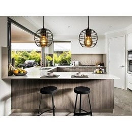 Globe Shape Europe Style vintage kattokruunu mustalle riippuvalaisimelle