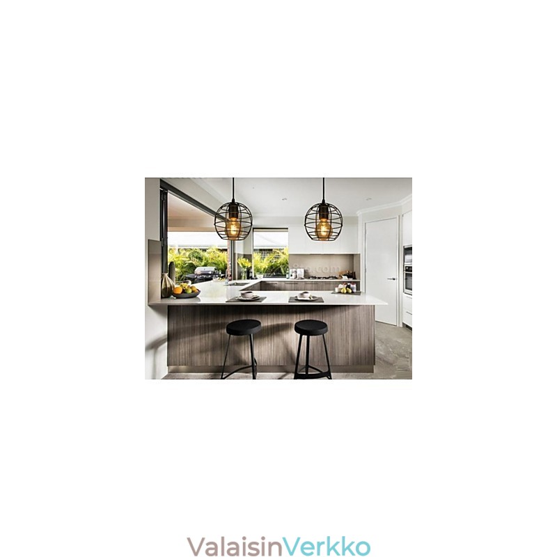 Globe Shape Europe Style vintage kattokruunu mustalle riippuvalaisimelle