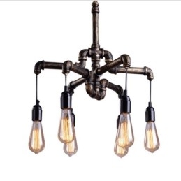 6 Kevyt Retro Industrial Vintage Water Pipe Riipus Valokruunu Country Rustic Style