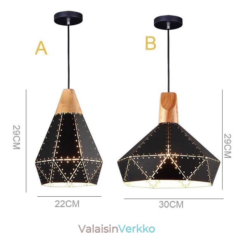 Teollinen retro Vintage riippuva kevyt ontto lampunvarjostin