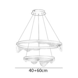 Golden Wave Ripple kattovalaisin 2 valoa