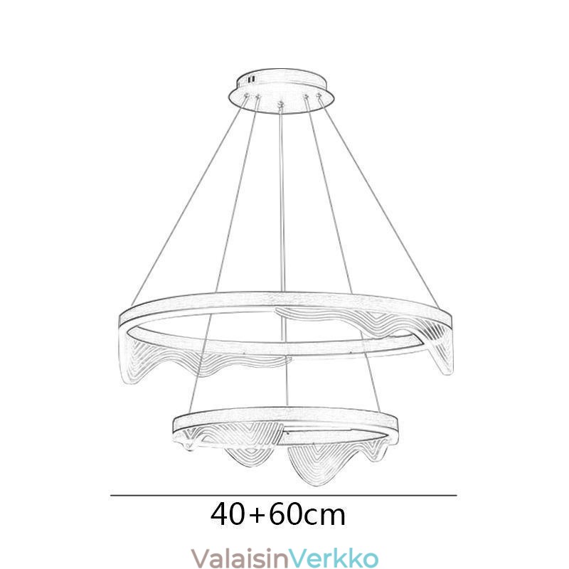 Golden Wave Ripple kattovalaisin 2 valoa