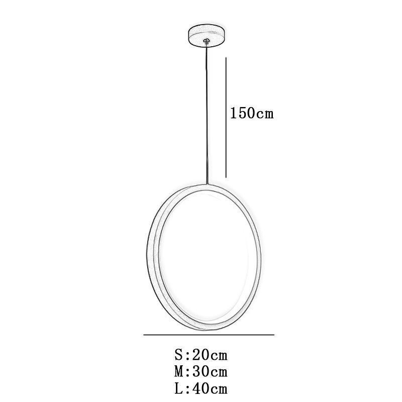 Minimalistinen rengasriippuvalaisin koristeellinen kattovalaisin
