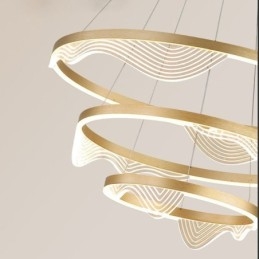 Riippuvalaisin Golden Wave Ripple riippuvalaisin 3 Light
