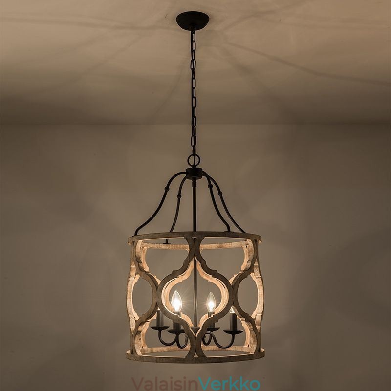 Vintage Style 4 Light lyhty riippuvalaisin