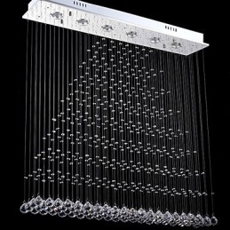 Suorakaide Crystal Pendant Valo Kattokruunu Valaisimet Valaisimet Fixtures
