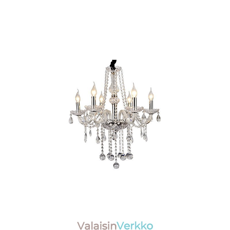 Moderni nykyaikainen kristallikruunu, galvanoitu metalli