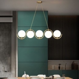 Moderni Glass Globe -riippuvalaisin Minimalistinen valaisin