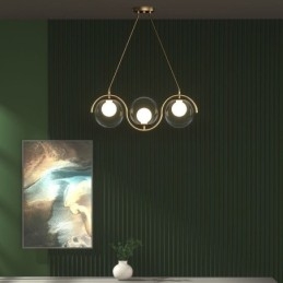 Moderni Glass Globe -riippuvalaisin Minimalistinen valaisin