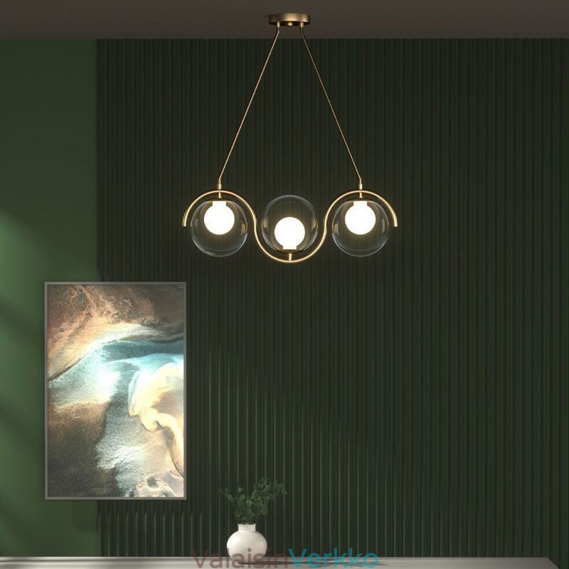 Moderni Glass Globe -riippuvalaisin Minimalistinen valaisin
