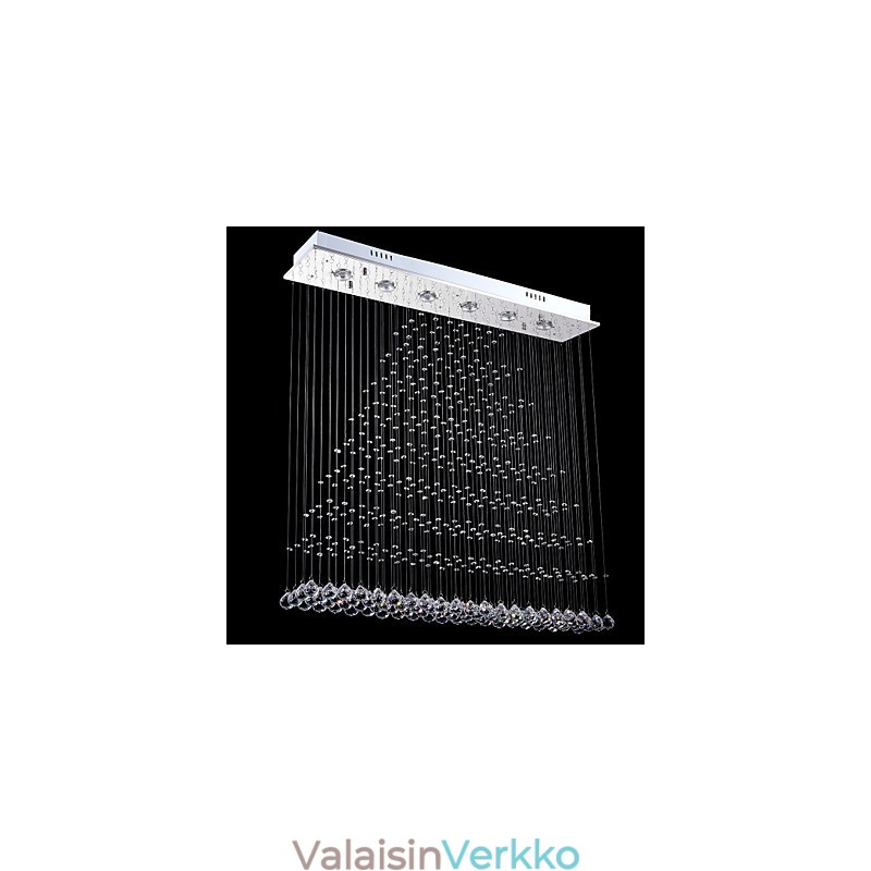 Suorakaide Crystal Pendant Valo Kattokruunu Valaisimet Valaisimet Fixtures