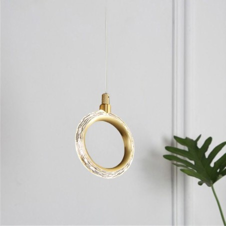 Riippuvalaisin akryylirengasvalaisin kohdevalolla