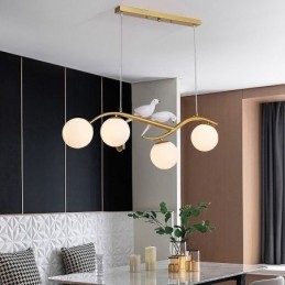 Moderni minimalistinen oksariippuvalaisin 4 lampun koristevalo