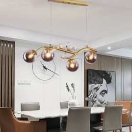 Moderni minimalistinen oksariippuvalaisin 4 lampun koristevalo