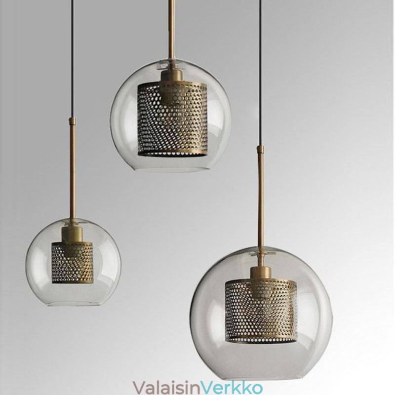 Minimalistinen lasiklusteririippuvalaisin 3 valon kattovalaisin