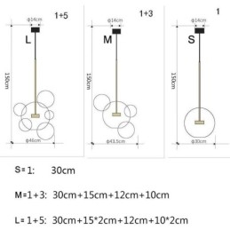 Riippuvalaisin lasikuplakattoon vaalea gradienttivihreä lamppu