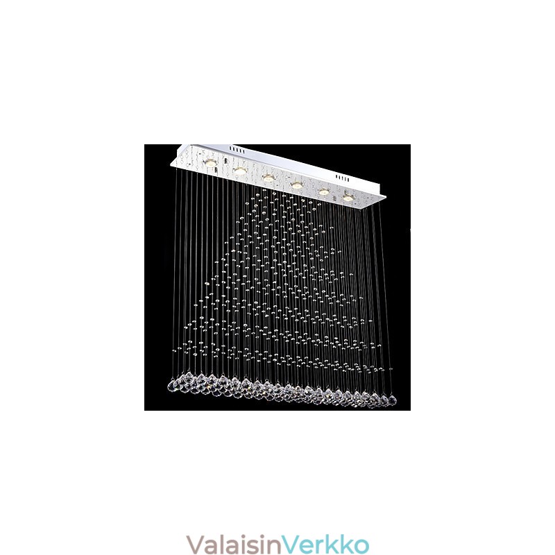Suorakaide Crystal Pendant Valo Kattokruunu Valaisimet Valaisimet Fixtures