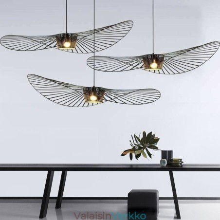 Iron riippuvalaisin olkihattu lamppu 1 valo