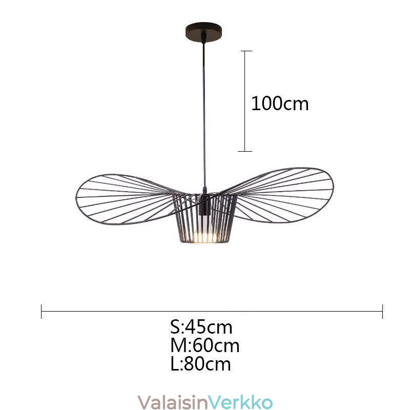 Iron riippuvalaisin olkihattu lamppu 1 valo