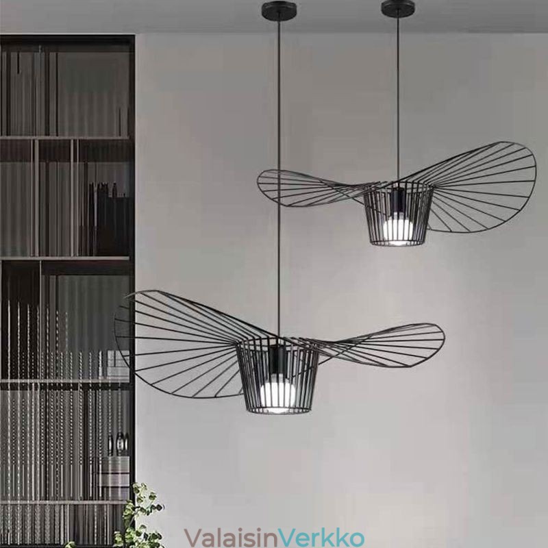 Iron riippuvalaisin olkihattu lamppu 1 valo