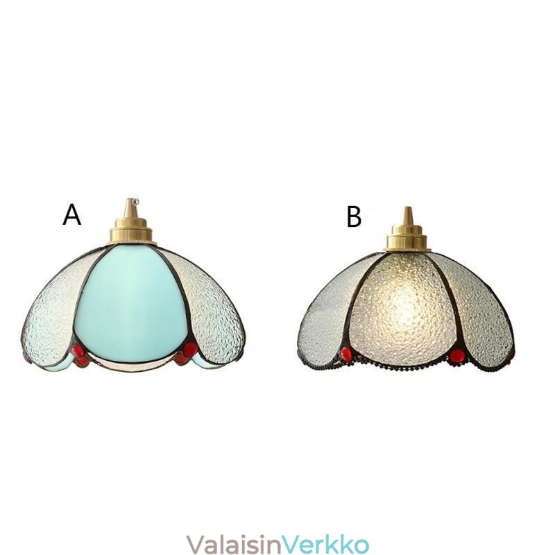 Minimalistinen terälehtilasinen riippuvalaisin, yksipäinen lasiriippuvalaisin