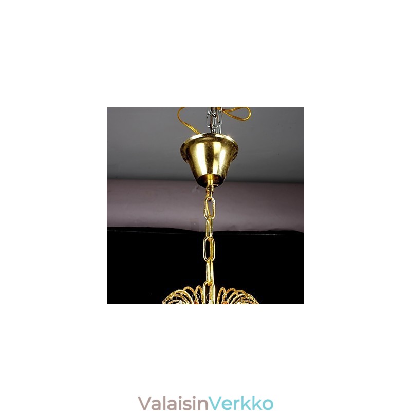 Perinteinen klassinen kristallimaalaus metallikattokruunu