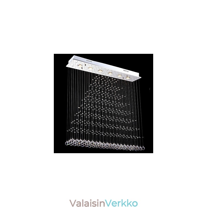 Suorakaide Crystal Pendant Valo Kattokruunu Valaisimet Valaisimet Fixtures