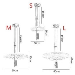 Moderni laskostettu riippuvalaisin akryyli koristeellinen valaistus