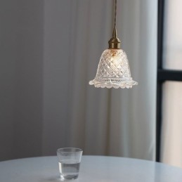 Moderni kukka lasiriippuvalaisin 1 kevyt koristeellinen valaisin