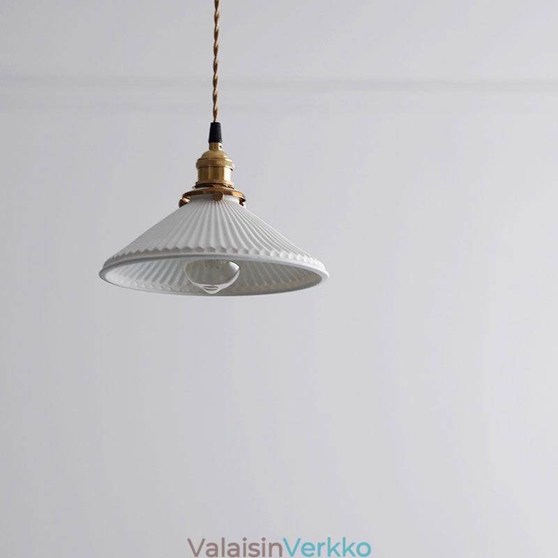 Japanilaistyylinen keraaminen riippuvalaisin Retro laskostettu riippuvalaisin