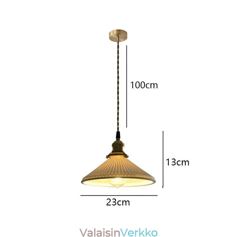 Japanilaistyylinen keraaminen riippuvalaisin Retro laskostettu riippuvalaisin