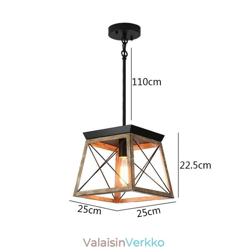 Vintage-tyylinen yksivaloinen riippuvalaisin