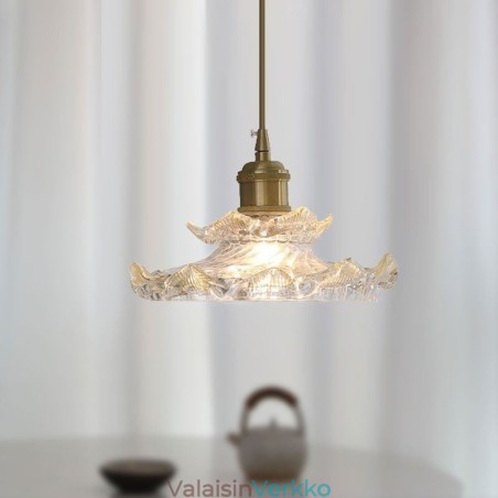 Japanilaistyylinen lasiriippuvalaisin Lotus lasiriippuvalaisin Japanilaistyylinen lasiriippuvalaisin Lotus lasiriippuvalaisin