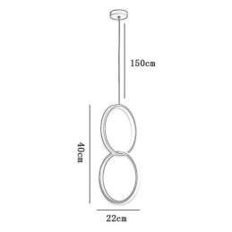 Mimimalist Double Ring -riippuvalaisin