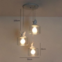 Retrotyylinen lasiriippuvalaisin Little Bird -koristevalaistus