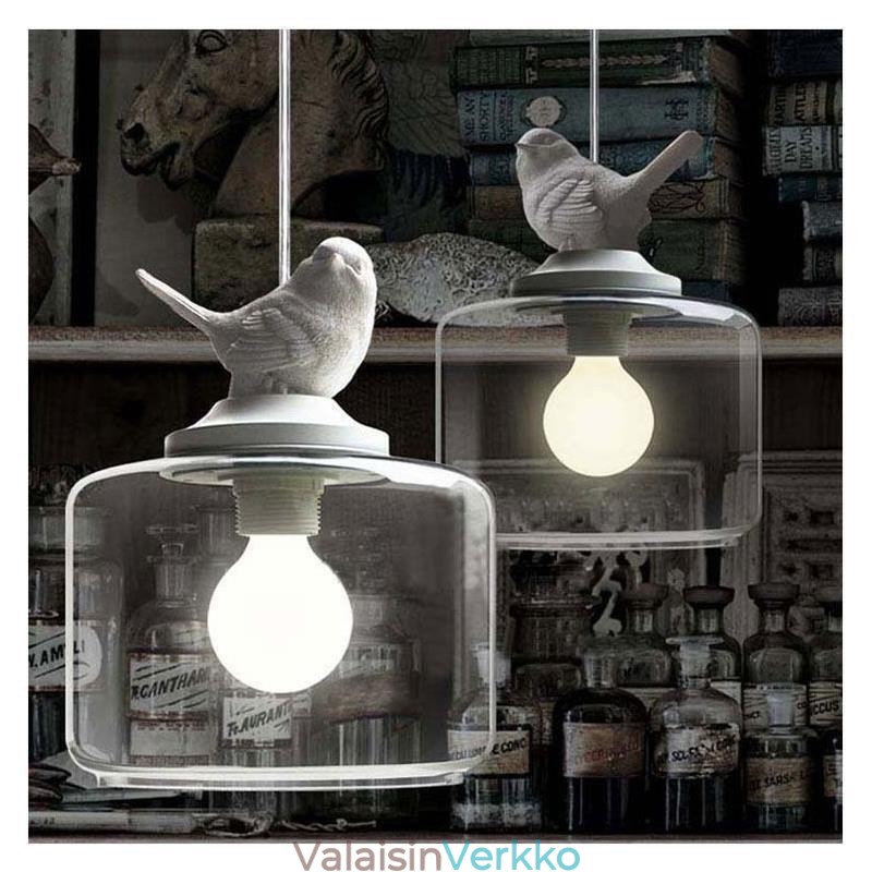 Retrotyylinen lasiriippuvalaisin Little Bird -koristevalaistus