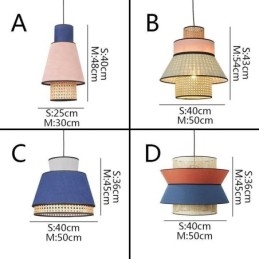 1 Kevyt mekko Lampunvarjostin Riippuvalaisin Bambu Weave Valaistus