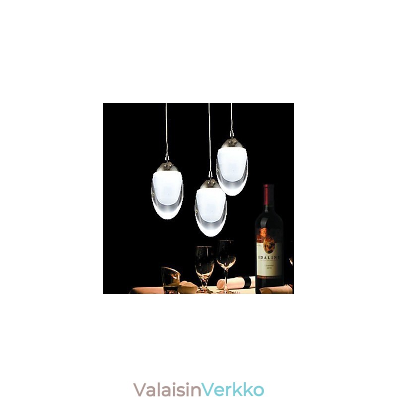 Moderni nykyaikainen perinteinen klassinen maalaiskromilasikattokruunuvalaisin
