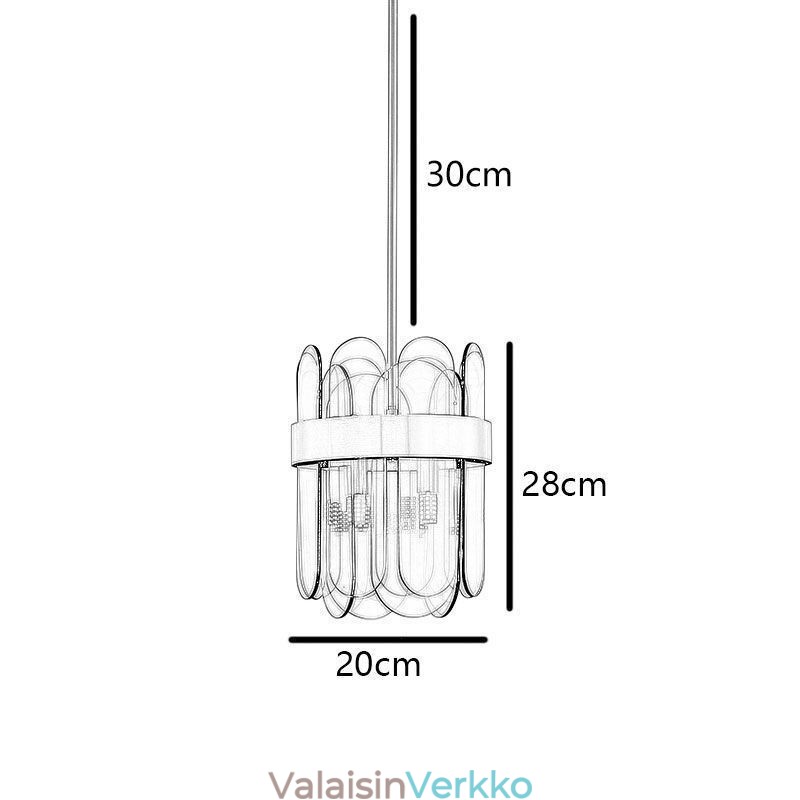 Moderni lasiriippuvalaisin