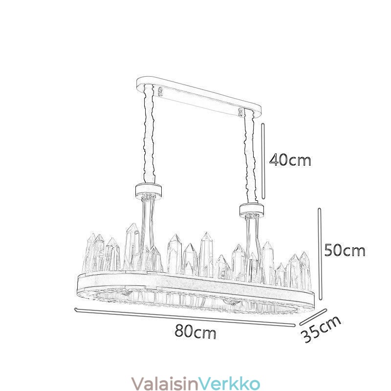 Nykyaikainen kristalliriippuvalaisin Crystal kattovalaisin