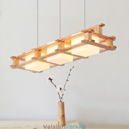 Creative 3 Lights tammiriippuvalaisin koristeellinen puinen kattovalo Cafe Creative 3 Lights tammiriippuvalaisin koristeellinen puinen kattovalo Cafe